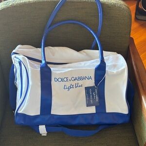 Dolce & Gabbana White and Blue Tote Bag